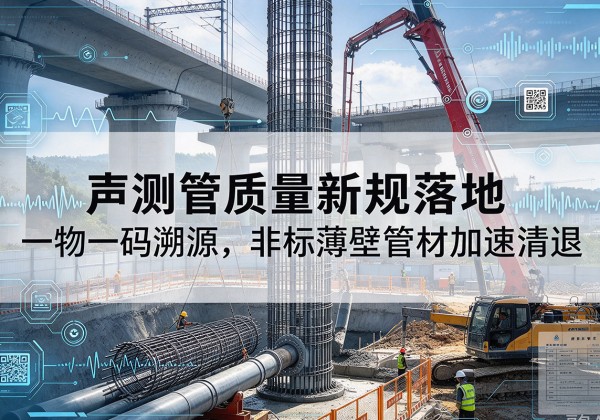 闵行区声测管质量新规落地，一物一码溯源，非标薄壁管材加速清退