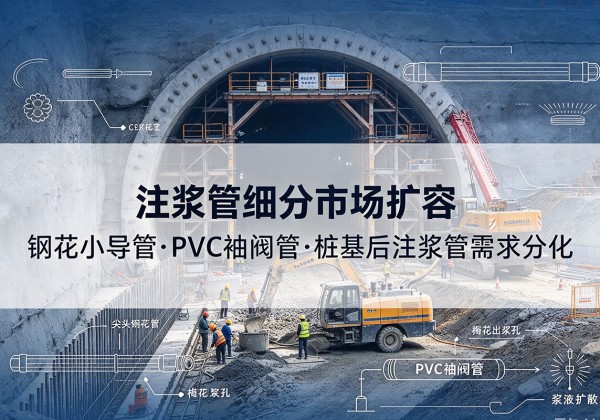 闵行区注浆管细分市场扩容，隧道钢花小导管、PVC 袖阀管、桩基后注浆管需求分化